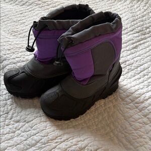 Itasca Kids Purple and Black Rain & Snow Boots